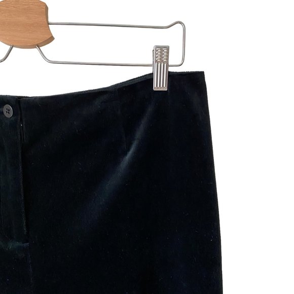 Ron Leal Velvet Trouser Pants Classic Black Holiday Party Size 10 - Picture 6 of 14